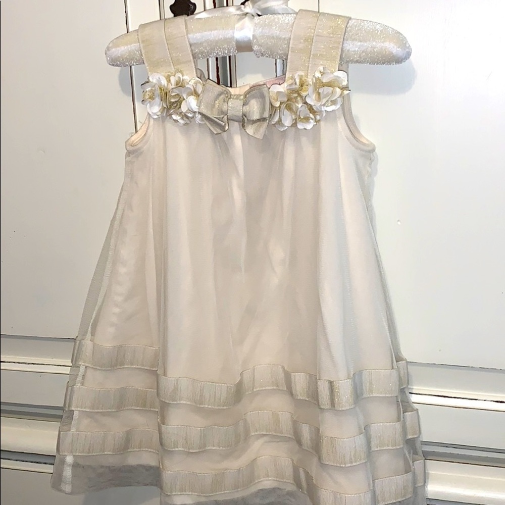 Beautiful Champagne color dress 24m